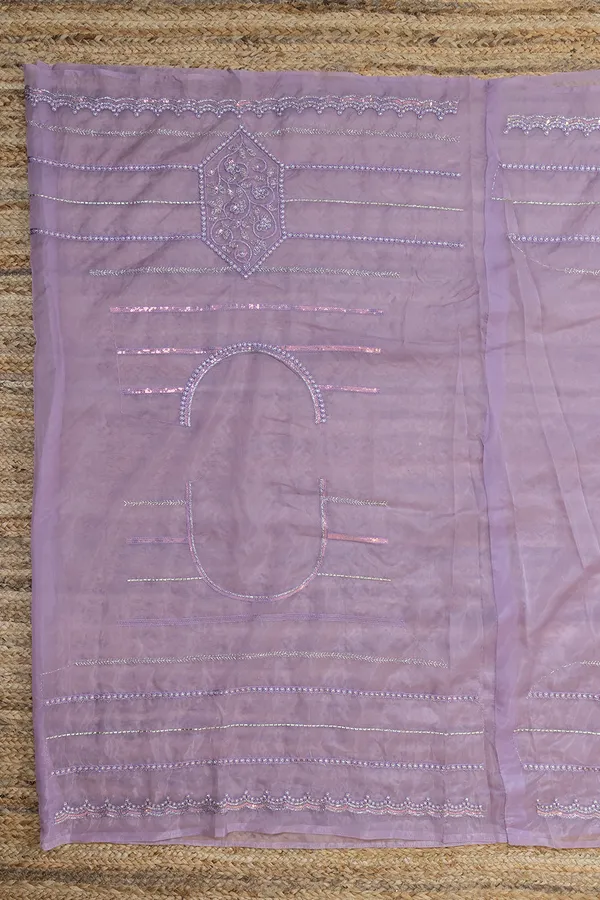 Lavender_Organza_Saree_With_Heavy_Thread_And_Sequin_Work