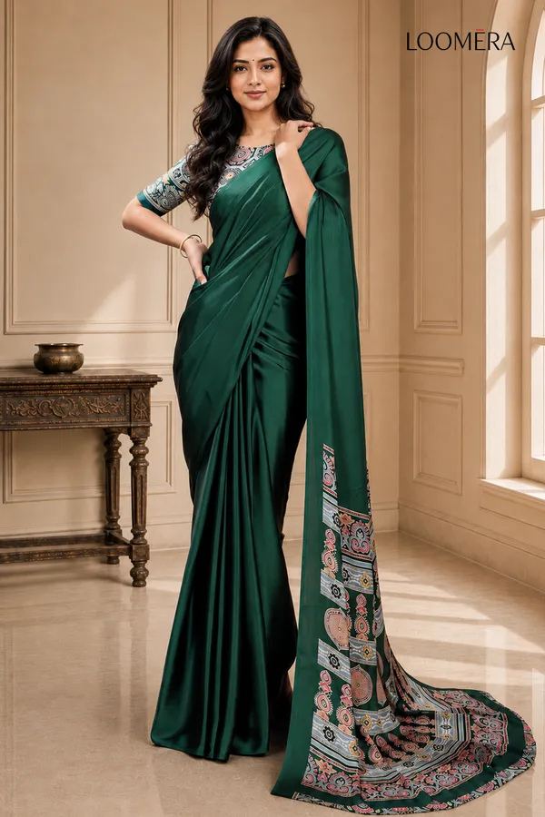 Premium_Green_Saree_with_Ajrakh_Pallu