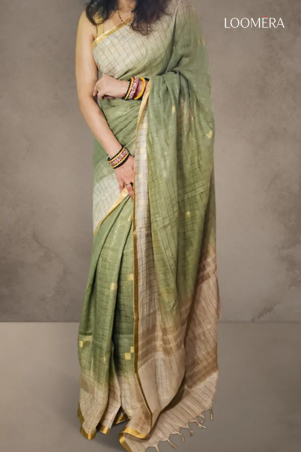 Light_Green_Saree_with_Golden_Zari_Border