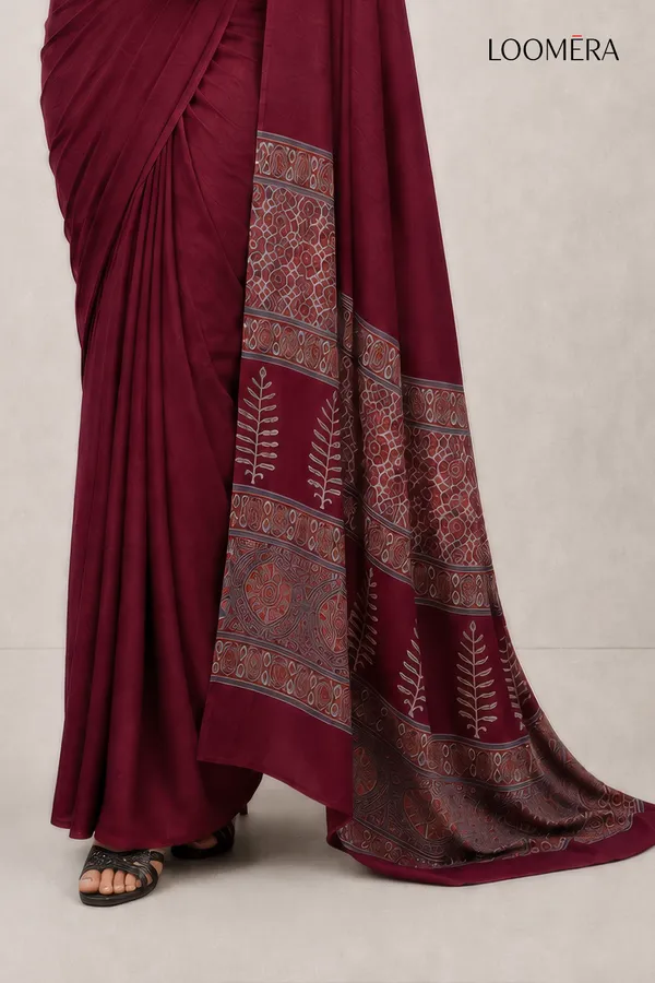 Maroon_Saree_with_Ajrakh_Pallu