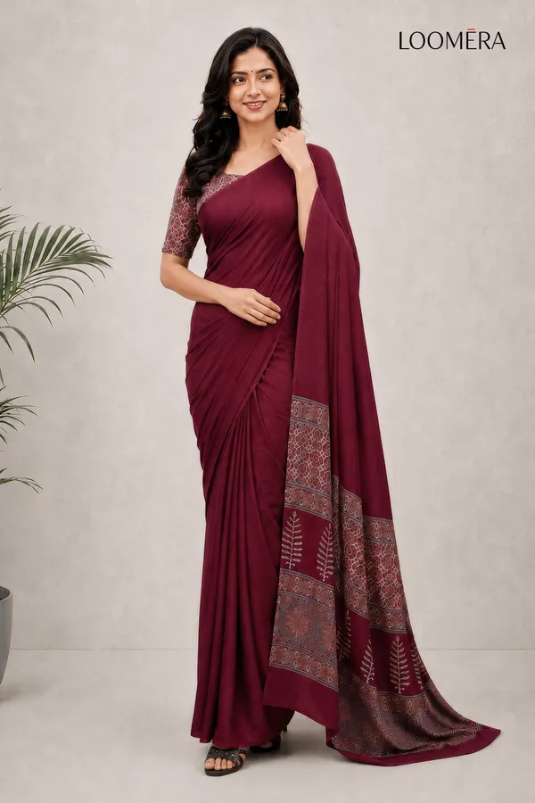 Maroon_Saree_with_Ajrakh_Pallu