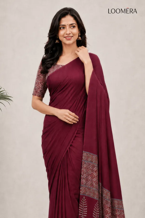 Maroon_Saree_with_Ajrakh_Pallu