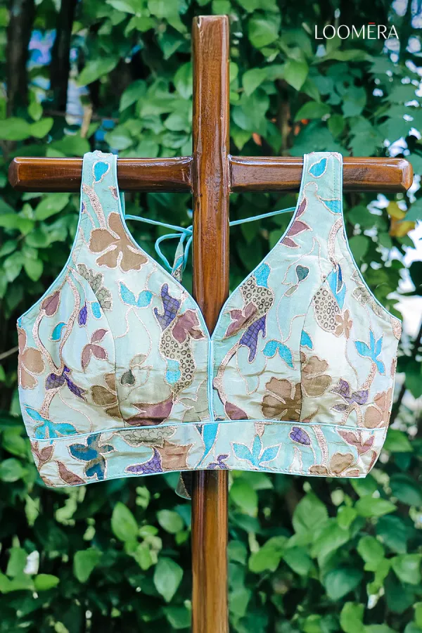 Cyan_Blue_Floral_Pattern_Blouse