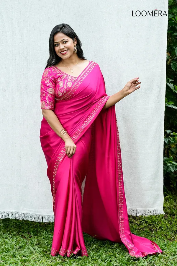 Rani_Pink_Soft_Silk_Saree_with_Readymade_Blouse