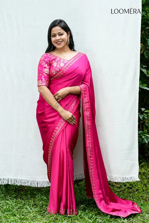 Rani_Pink_Soft_Silk_Saree_with_Readymade_Blouse