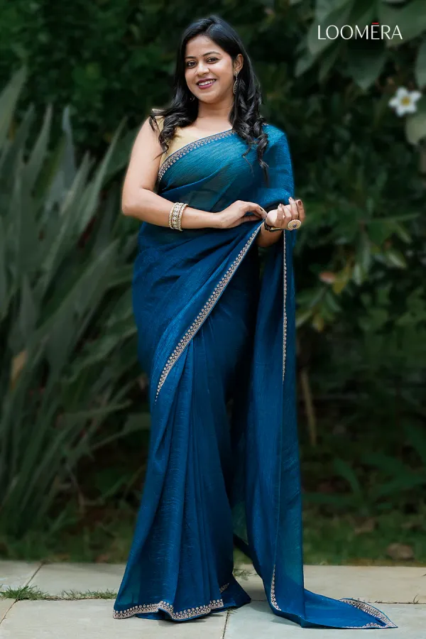 Royal_Blue_Satin_Saree