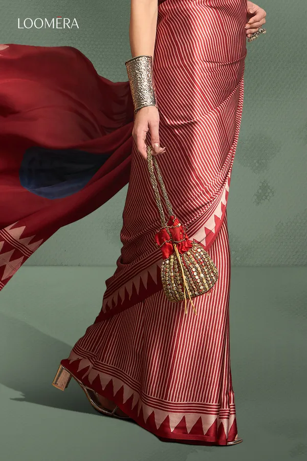 Brick_Red_Gaji_Modal_Silk_Saree_With_Ajrakh_Prints