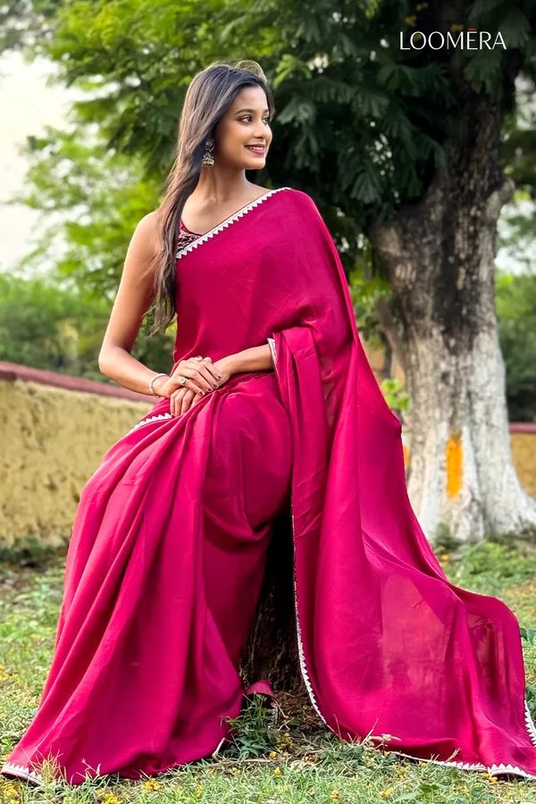 Maroon_Satin_Saree_With_Stone_Work