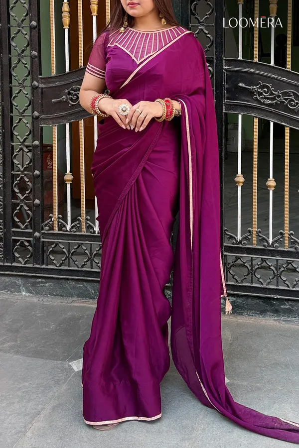 Purple_Satin_Saree_With_Stone_Work_And_Readymade_Blouse