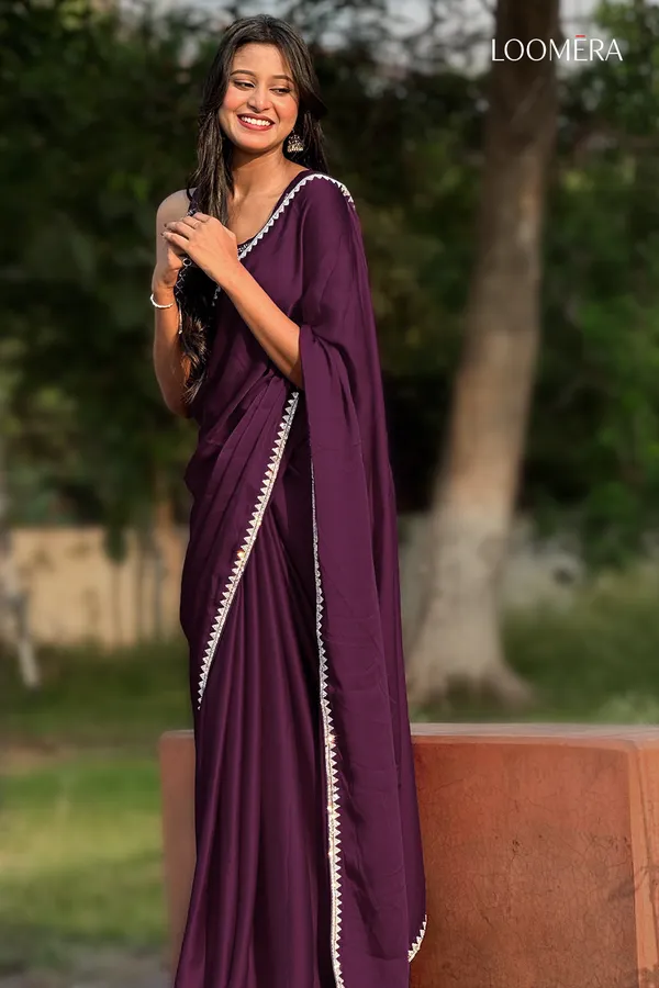 Plum_Purple_Satin_Saree_With_Stone_Work