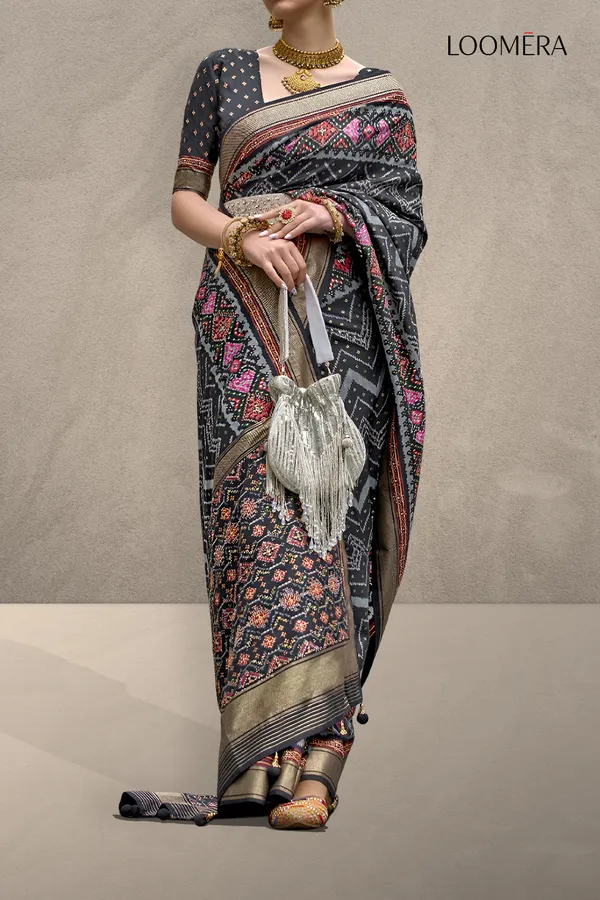 Black_Patola_Viscose_Silk_Saree