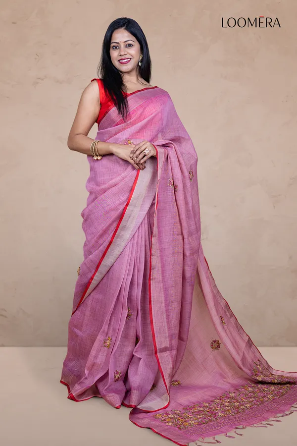 Mauve_Linen_Saree_With_Bullion_Hand_Embroidery