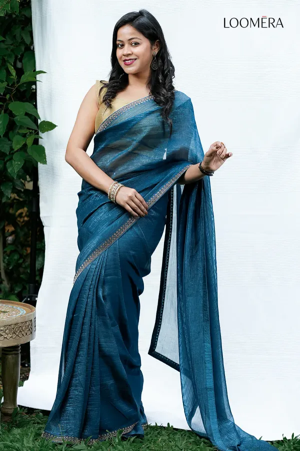 Teal_Blue_Tissue_Silk_Saree