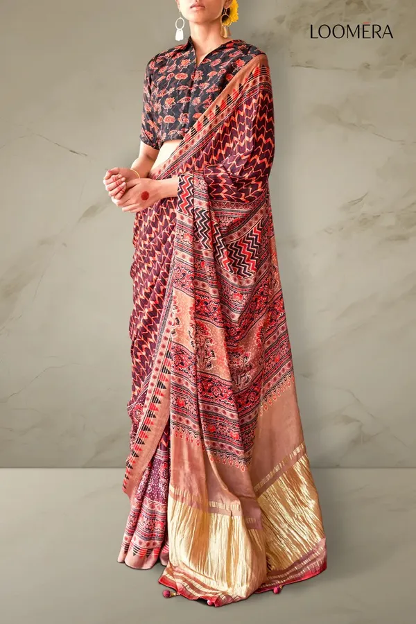 Terracotta_Peach_Gajji_Silk_Saree