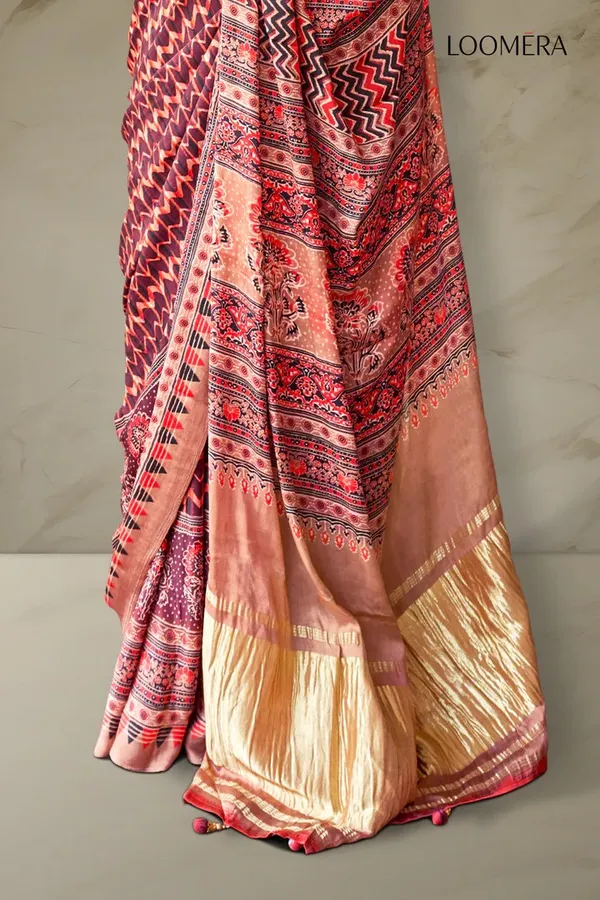 Terracotta_Peach_Gajji_Silk_Saree