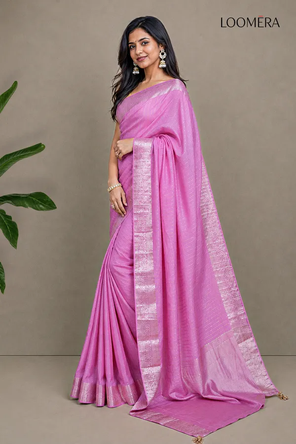 Rose_Pink_Sequined_Line_Saree_With_Floral_Zari_Border