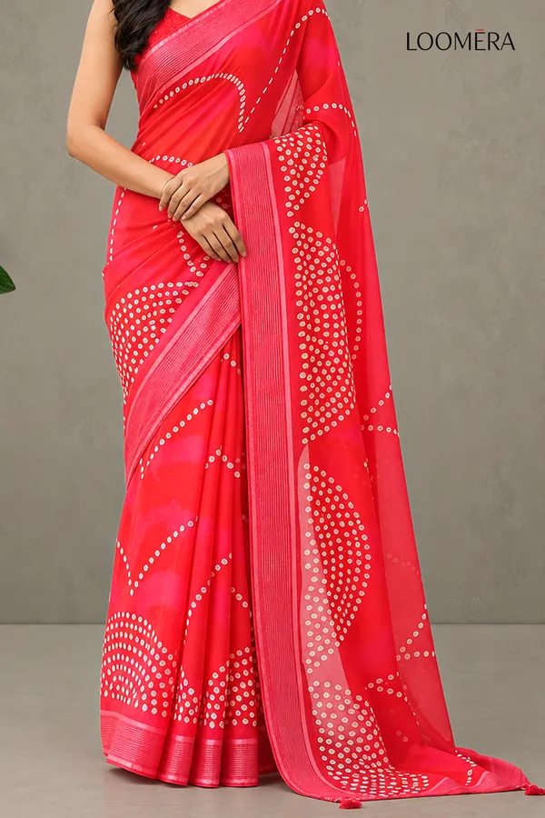 Crimson_Red_Georgette_Saree