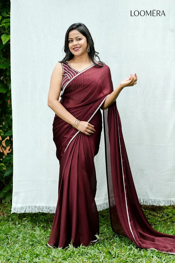 Wine_Red_Satin_Silk_Saree_with_Readymade_Blouse