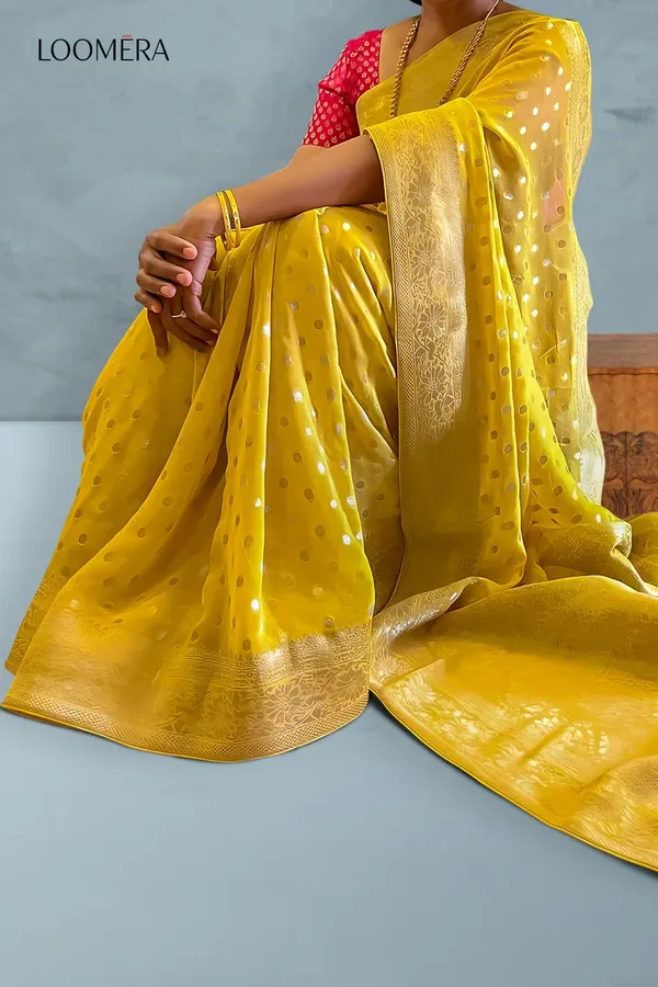 Yellow_Saree_with_Golden_Zari_Work