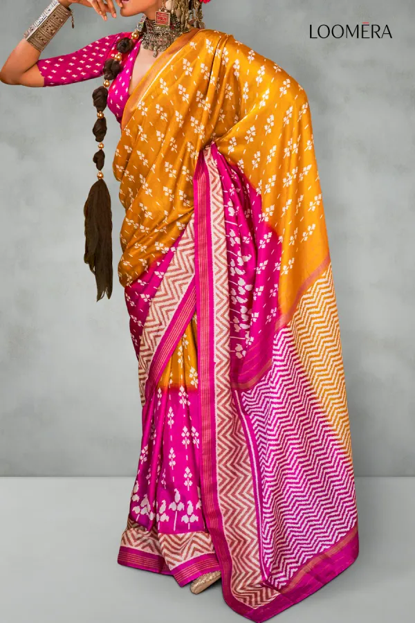 Yellow_and_Pink_Soft_Silk_Saree
