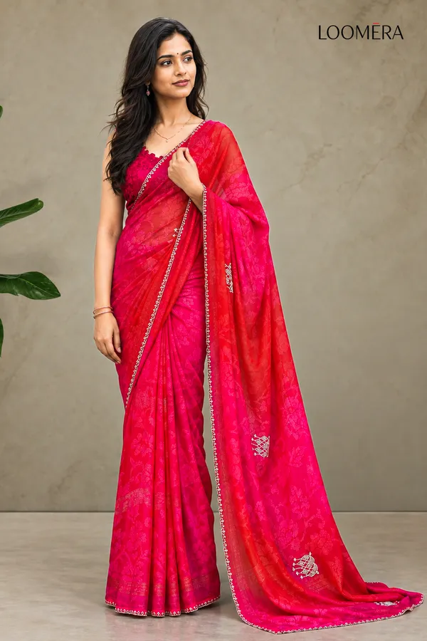 Deep_Pink_and_Red_Saree_with_Floral_Design