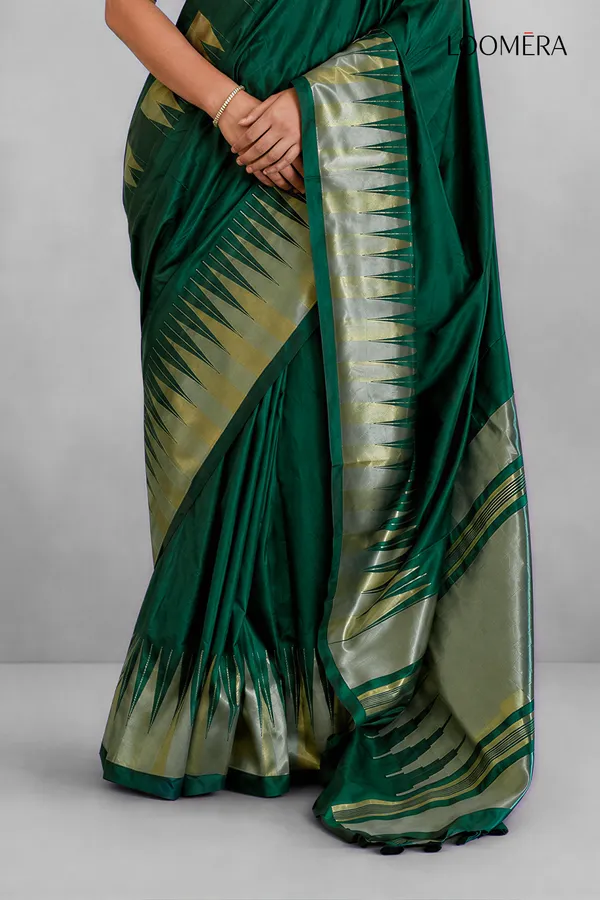 Bottle_Green_Soft_Silk_Saree