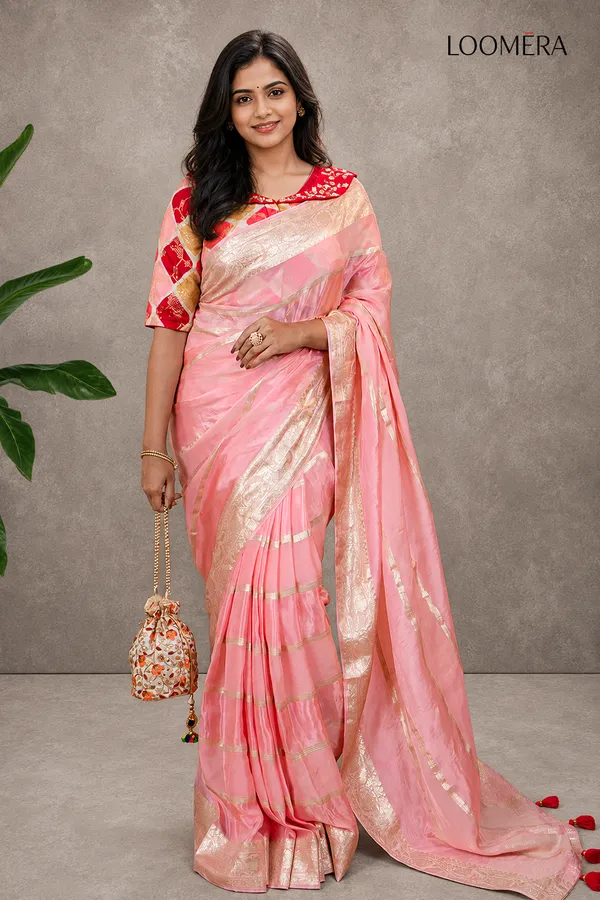 Mauve_Pink_Saree_With_Zari_Border_And_Readymade_Blouse