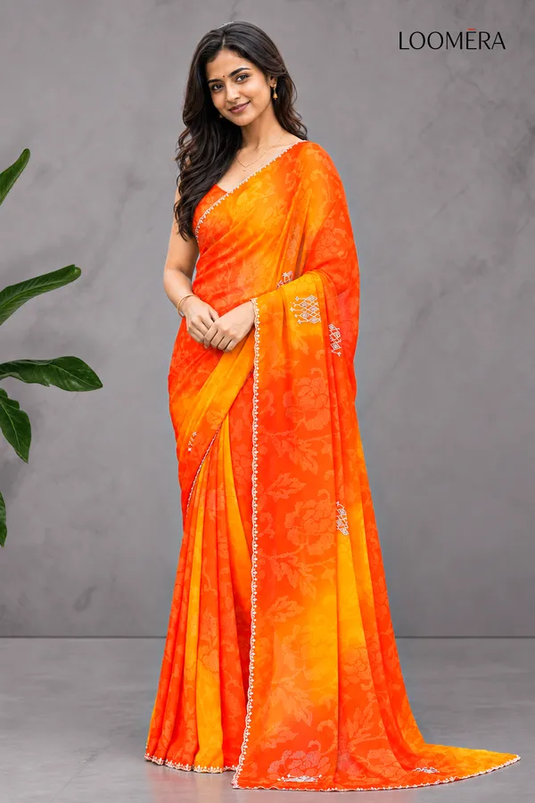 Orange_Multi-Hue_Saree_with_Floral_Design