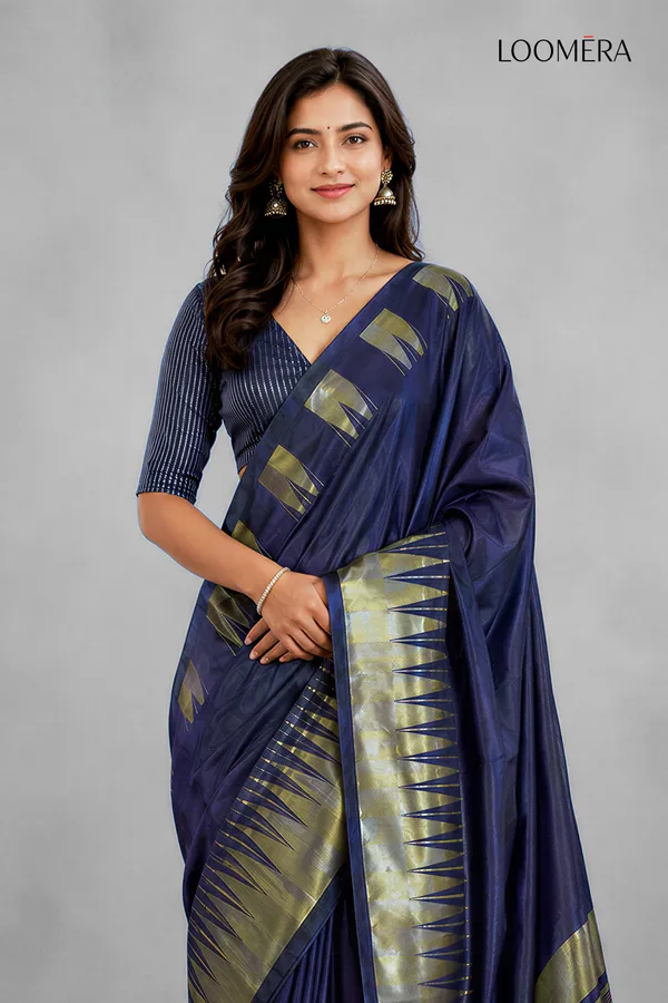 Midnight_Blue_Soft_Silk_Saree