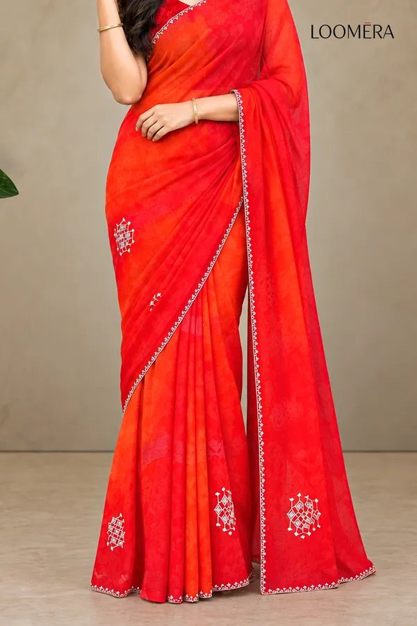 Red_Multi-Hue_Georgette_Saree