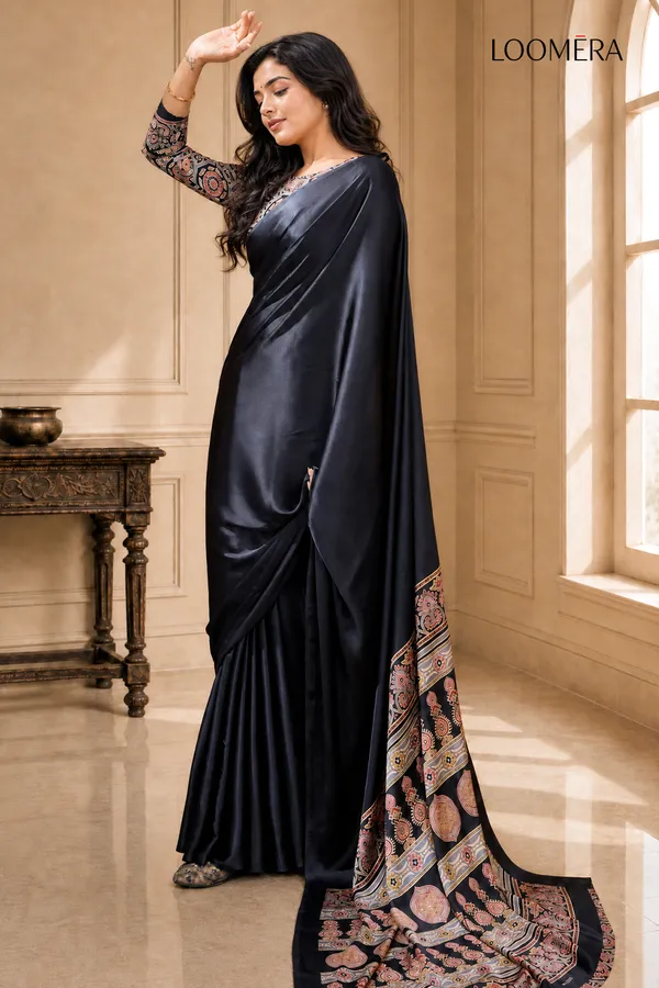 Premium_Black_Saree_with_Ajrakh_Pallu