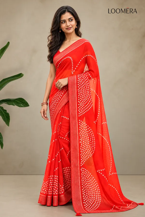 Scarlet_Red_Georgette_Saree