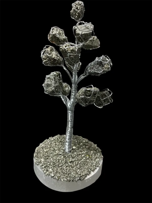 Pyrite_Tree_With_Selenite_Plate