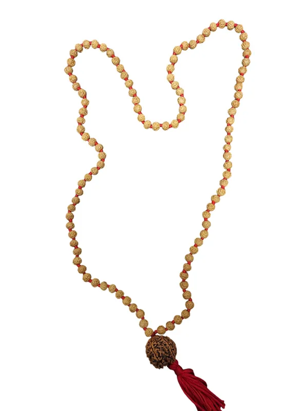 5_Mukhi_Chikna_Pathri_Mala_With_7_Mukhi_Nepal_Rudraksha