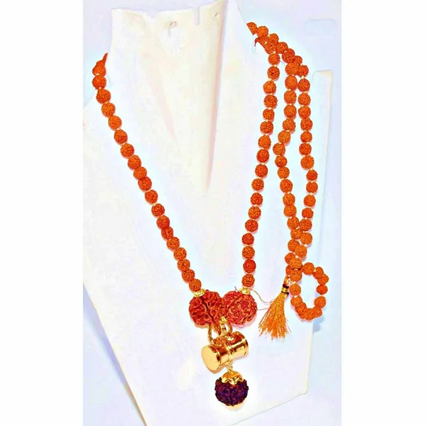 5_Mukhi_Rudraksha_Damru_Design_Kavach_Unisex_Mala