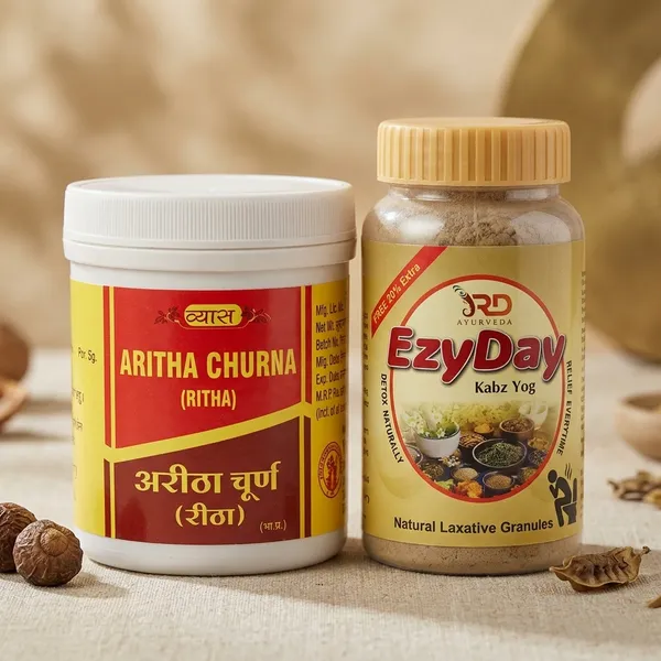 Vyas_Aritha_Churna_200_Gm_And_Ezyday_Kabz_Yog_120_Gm