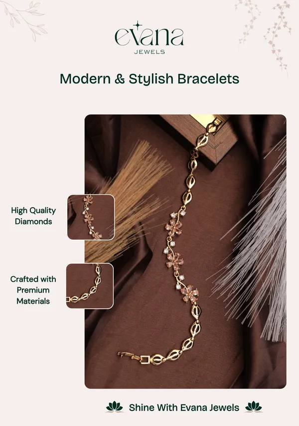 Gold_And_Pink_Premium_Alloy_Bracelet_For_Women