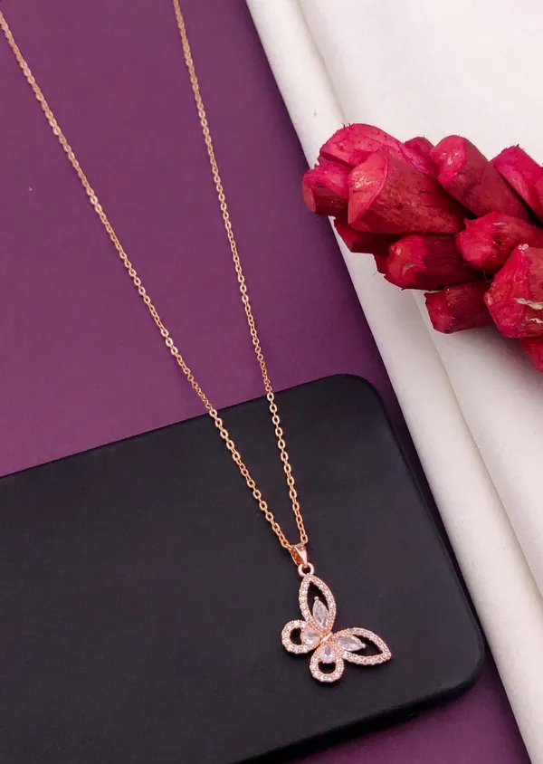 Gold_And_Pink_Premium_Alloy_Necklace_For_Women
