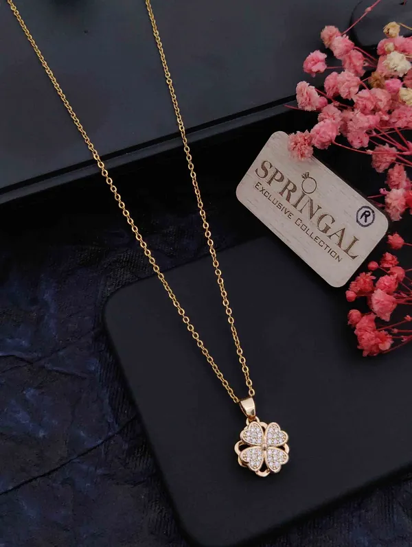 Gold_And_White_Premium_Alloy_Necklace_For_Women
