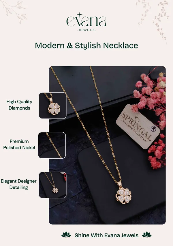 Gold_And_White_Premium_Alloy_Necklace_For_Women
