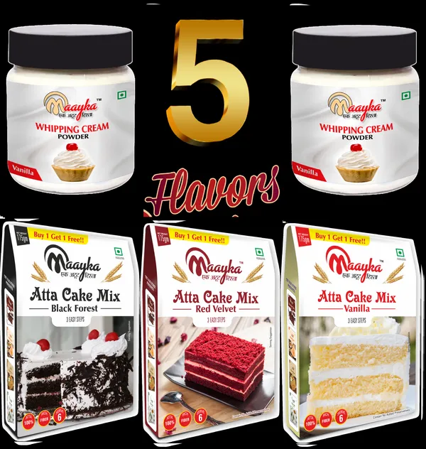 Pack_Of_5_Premium_Atta_Vanilla_,_Black_Forest_&_Red_Velvet_Cake_Mix_&_Vanilla_Whipping_Cream