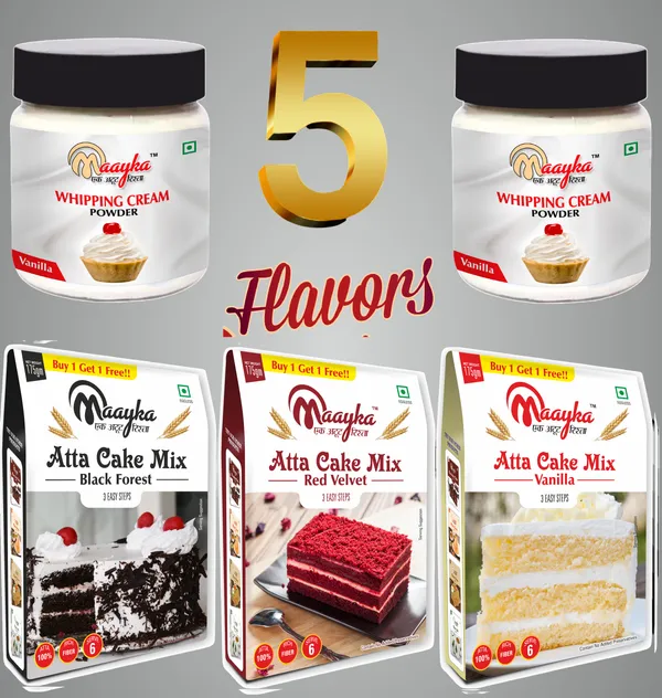 Pack_Of_5_Premium_Atta_Vanilla_,_Black_Forest_&_Red_Velvet_Cake_Mix_&_Vanilla_Whipping_Cream