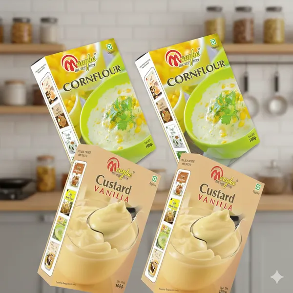Pack_Of_4_Premium_Combo_Of_Vanilla_Custard_Powder_100G_X_2_&_Corn_Flour_100G_X_2_|_Total_Weight_400_Gram