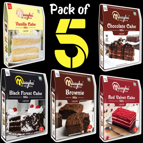 Pack_Of_5_Premium_Vanilla,_Black_Forest,_Chocolate_,_Red_Velvet_Cake_Mix_&_Choco_Lava