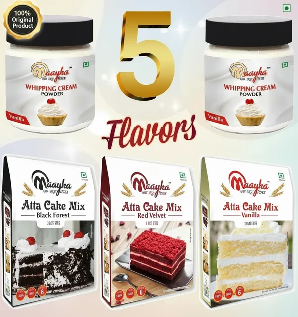 Pack_Of_5_Premium_Atta_Vanilla_,_Black_Forest_&_Red_Velvet_Cake_Mix_&_Vanilla_Whipping_Cream