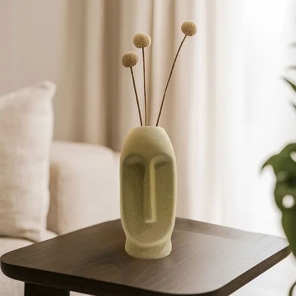 Beige_Ceramic_Face_Vase_Matte_For_Home,_Temple,_Office_Decor
