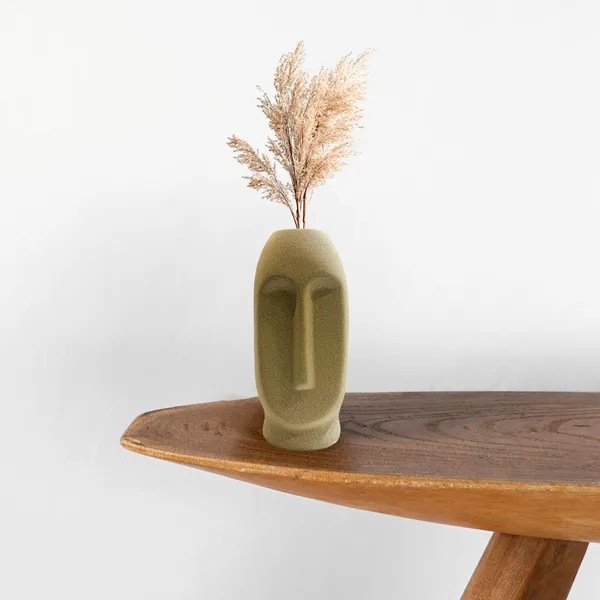 Beige_Ceramic_Face_Vase_Matte_For_Home,_Temple,_Office_Decor