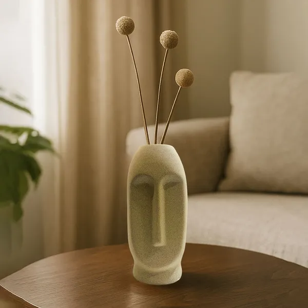 Beige_Ceramic_Face_Vase_Matte_For_Home,_Temple,_Office_Decor