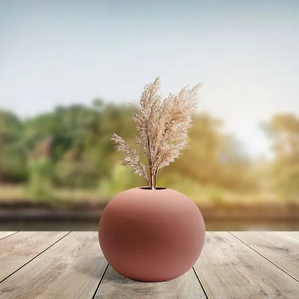 Pink_Ceramic_Round_Vase_For_Home,_Temple,_Office_Decor