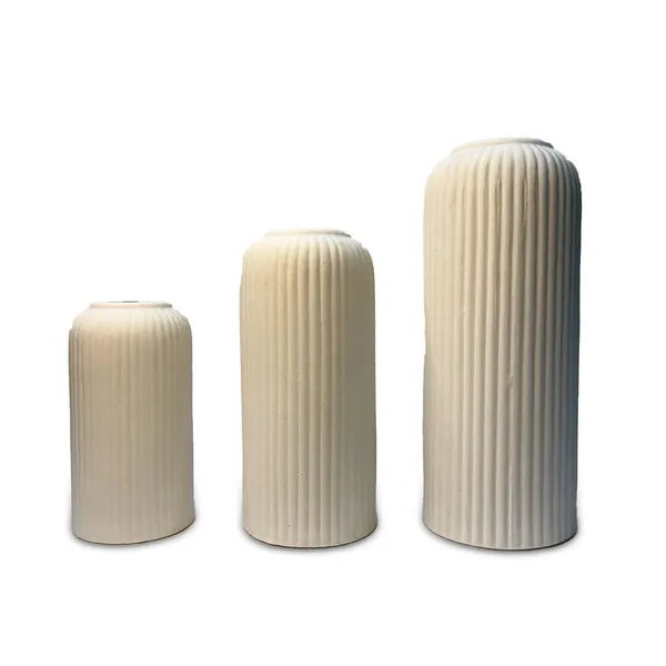 White_Ceramic_Flute_Vase_For_Home,_Temple,_Office_Decor